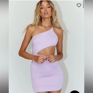 Oh Polly Lilac Asymmetrical Dress